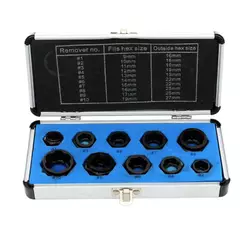 Набір головок для зірвані болтів в кейсі Kraft & Dele KD10268 10 шт. (KD10268) Набір головок для зірвані болтів в кейсі Kraft & Dele KD10268 10 шт. (KD10268)