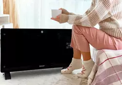 Скляний конвекційний обігрівач Maltec Eco Wi-Fi термостат чорний Скляний конвекційний обігрівач Maltec Eco Wi-Fi термостат чорний