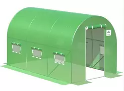 Теплиця садова, парник Польща 2х3,5х2 м зелена 7м2 Теплиця садова, парник Польща 2х3,5х2 м зелена 7м2