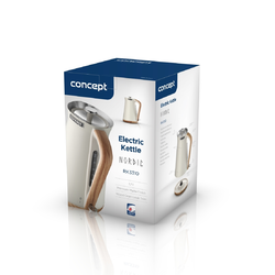 Електрочайник, нержавіюча сталь 1,7л, кремовий NORDIC Електрочайник, нержавіюча сталь 1,7л, кремовий NORDIC