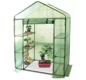 Теплиця садова, парник Польща 140x73 зелена стелаж 4 полиці Теплиця садова, парник Польща 140x73 зелена стелаж 4 полиці