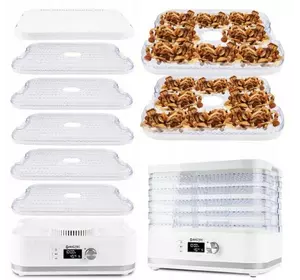 Сушарка для грибів, фруктів, овочів, їжі 450 Вт Maltec біла (110247) Сушарка для грибів, фруктів, овочів, їжі 450 Вт Maltec біла (110247)