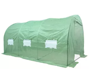 Теплиця садова, парник Польща 3х4,5х2 2-х дверна зелена 13.5м2 Теплиця садова, парник Польща 3х4,5х2 2-х дверна зелена 13.5м2