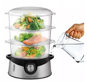 Пароварка трирівнева 800 Вт HEINRICH'S HDA 8501 Пароварка трирівнева 800 Вт HEINRICH'S HDA 8501